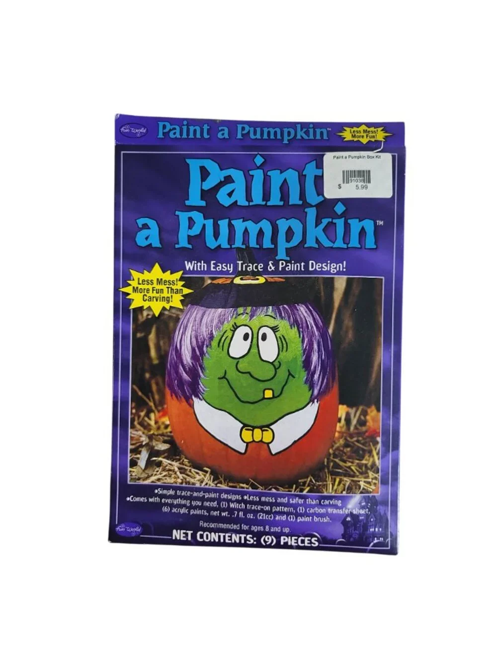Halloween Carving Decorating Kits Lot x4 Pumpkin Masters 2 Crazy Faces Paint NEW